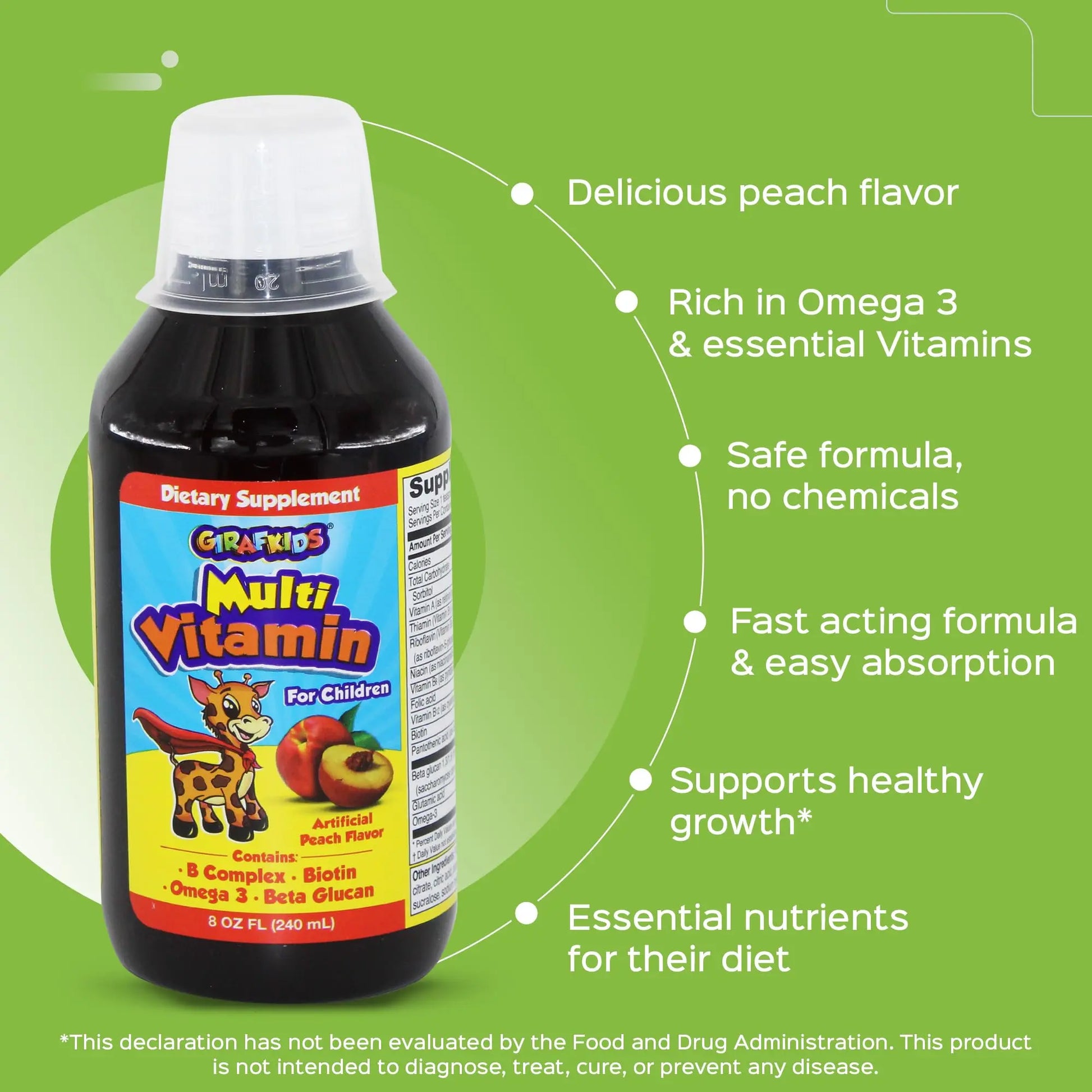 GirafKids Multivitamin Syrup + Super Vitamins Liquid Bundle for Kids Ages 4+ | Omega-3, Beta Glucan, Royal Jelly & Propolis | PHARMADEL Au supplements