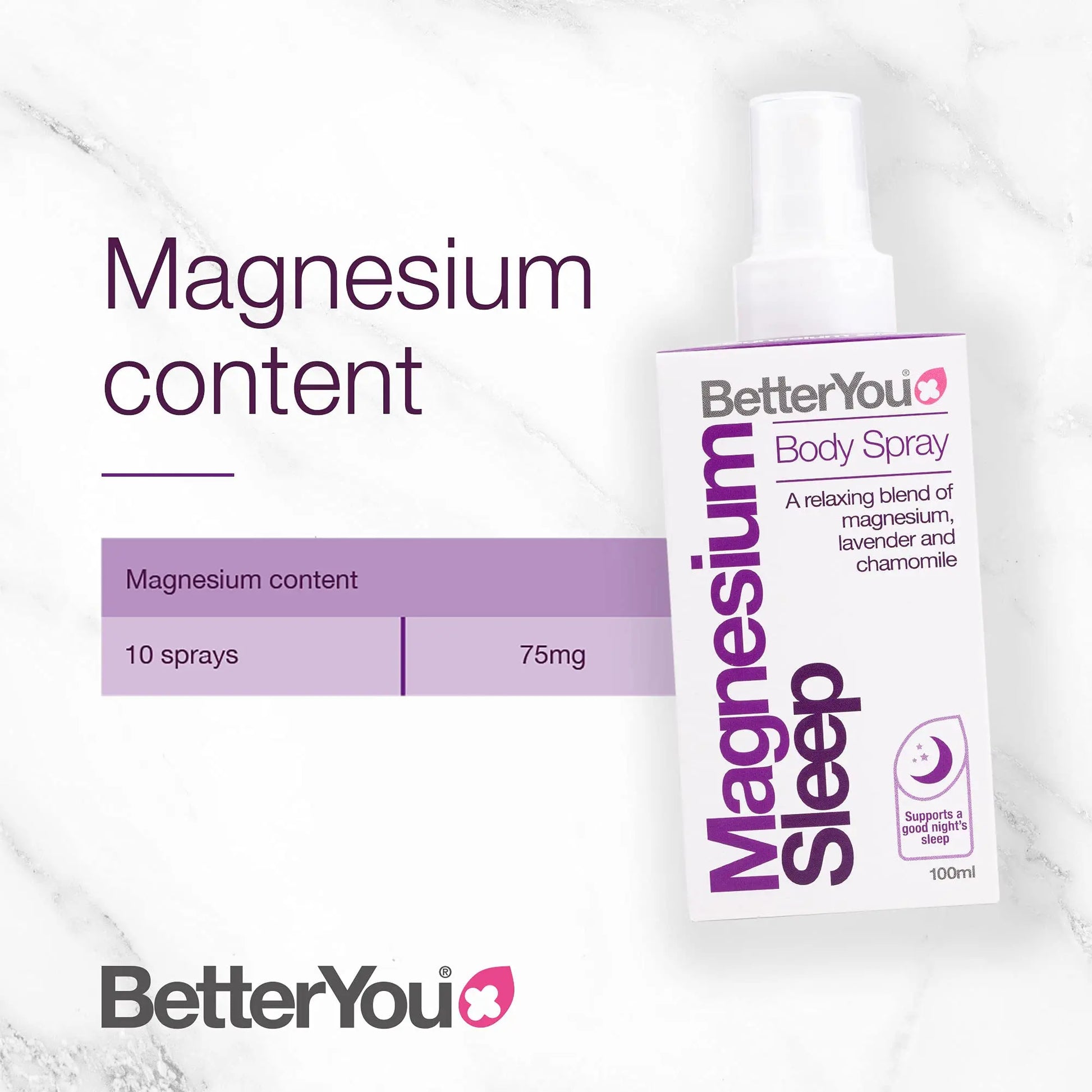 BetterYou Magnesium Sleep Body Spray, Made with Zechstein Magnesium Chloride BetterYou Au supplements