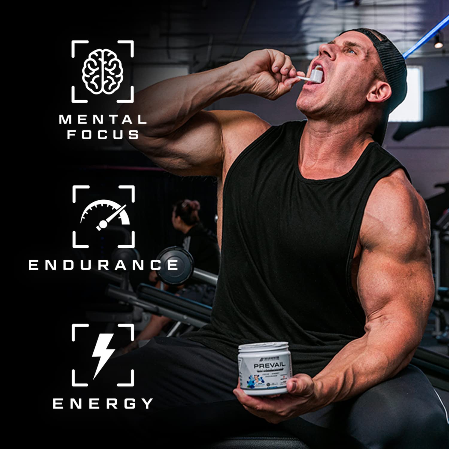 Prevail Pre Workout Powder with Nootropics: Pre Workout for Men and Women, Cutting Edge Energy and Focus Supplement with L Citrulline, Alpha GPC, L Tyrosine, Neurofactor | Peach Mango, 40 Servings Cutler Nutrition Au supplements