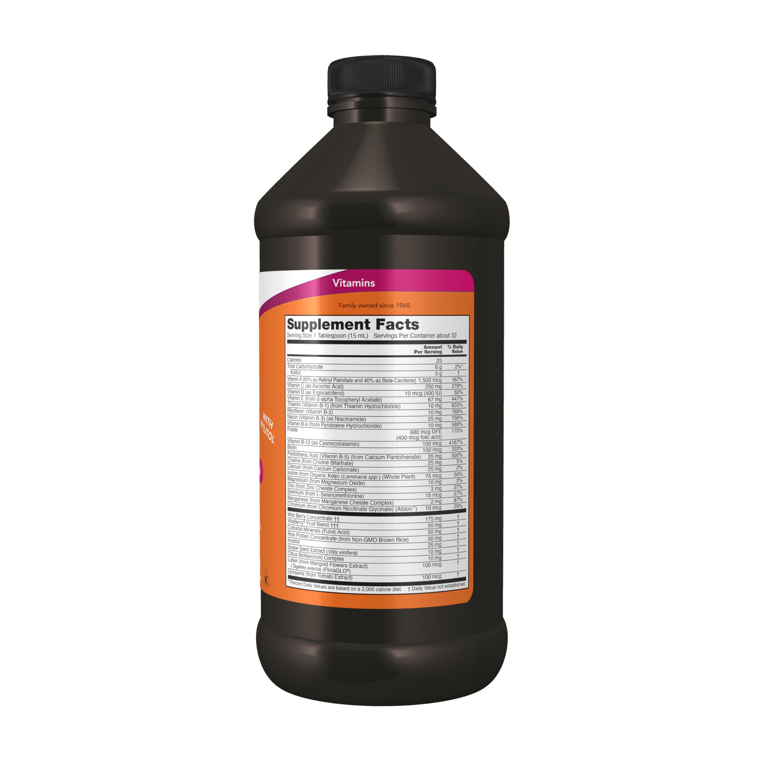 NOW Foods Supplements, Liquid Multi, Fast Absorption, Liquid Vitamin & Mineral, Wild Berry Flavor, 16-Ounce NOW Foods Au supplements