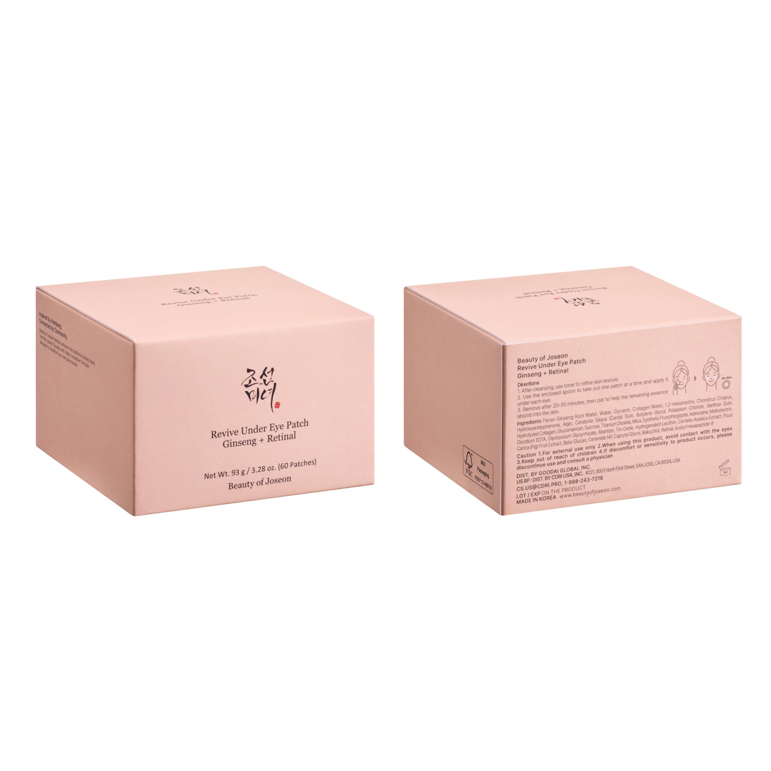 Beauty of Joseon Wrinkle Care Duo Set Revive Eye Serum (30ml / 1 fl oz) & Revive Ginseng Eye Patch (60 Sheets / 30 Pairs) Korean Skincare Beauty of Joseon Au supplements