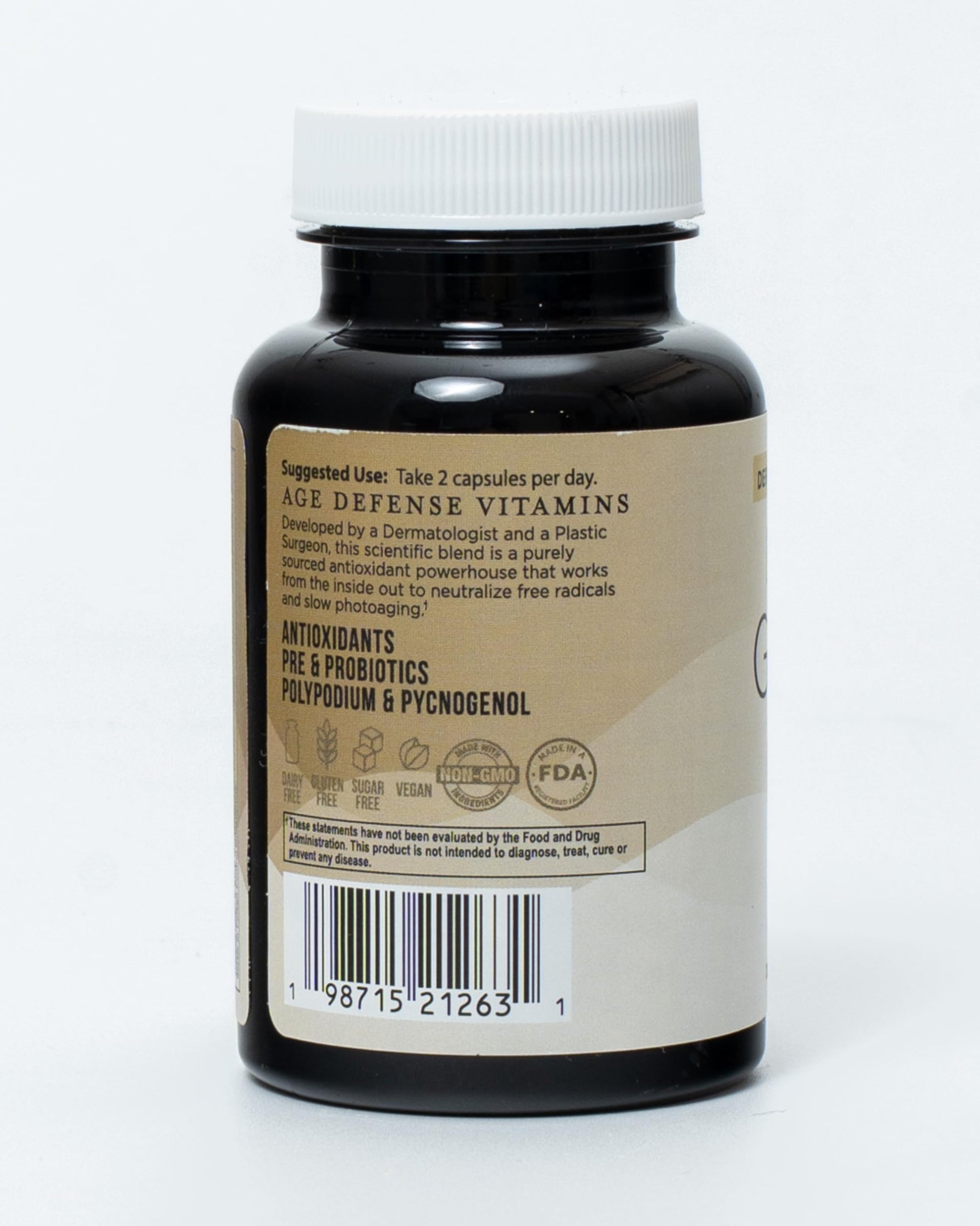 Inner Glow Age Defense Vitamins - Dermatologist and Plastic Surgeon Developed to Fight photoaging and Melasma, Polypodium Leucotomos Antioxidant Formula – Vegan, Gluten-Free – 60 Capsules Inner Glow Au supplements