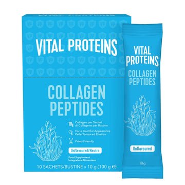 Vital Proteins Collagen Peptides Powder Supplement Travel Packs Unflavored Skin Hair NAI Joint Health 10g per Serving 10 Packets VITAL PROTEINS Au supplements