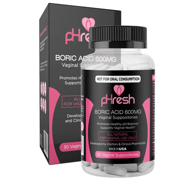 ACE NUTRITION pHresh Boric Acid Suppositories for Women, Suppositories for Odor Use ACE NUTRITION Au supplements