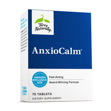 Terry Naturally AnxioCalm - 75 Tablets - Fast-Acting, Non-Drowsy, Non-Addictive Formula - Safe for Adults & Children 4+ Years - Non-GMO - 37 Servings Terry Naturally Au supplements