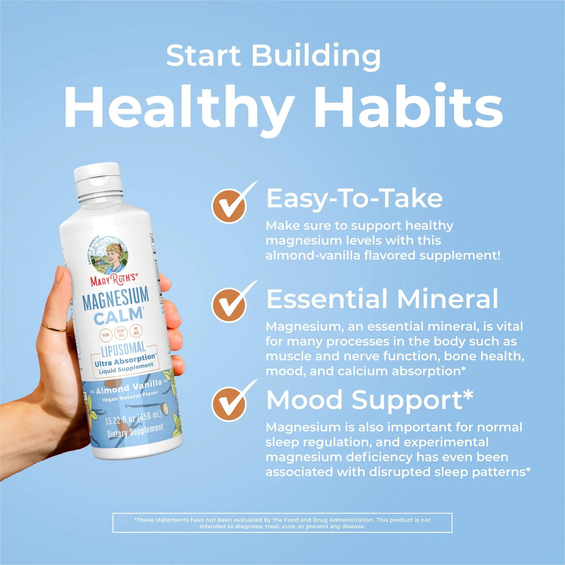 MaryRuth Organics Magnesium Liposomal| Magnesium Supplement | Magnesium Bisglycinate | Muscle & Bone Support | Mood Support Vitamin | Vegan | Non-GMO | Gluten Free | 15.22 Fl Oz | 30 Servings MARYRUTH'S Au supplements