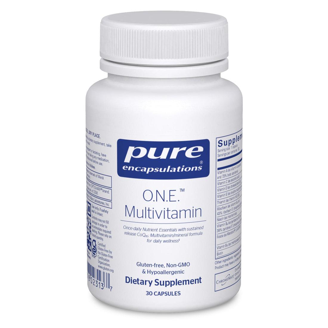 Pure Encapsulations O.N.E. Multivitamin - Once Daily Multivitamin with Antioxidant Complex Metafolin, CoQ10, and Lutein to Support Vision, Cognitive Function, and Cellular Health* - 30 Capsules Pure Encapsulations Au supplements