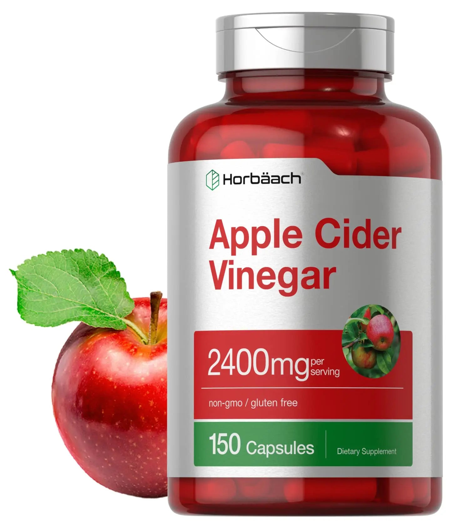 Apple Cider Vinegar Capsules | 2400mg | 150 Count | Non-GMO, Gluten Horbäach Au supplements