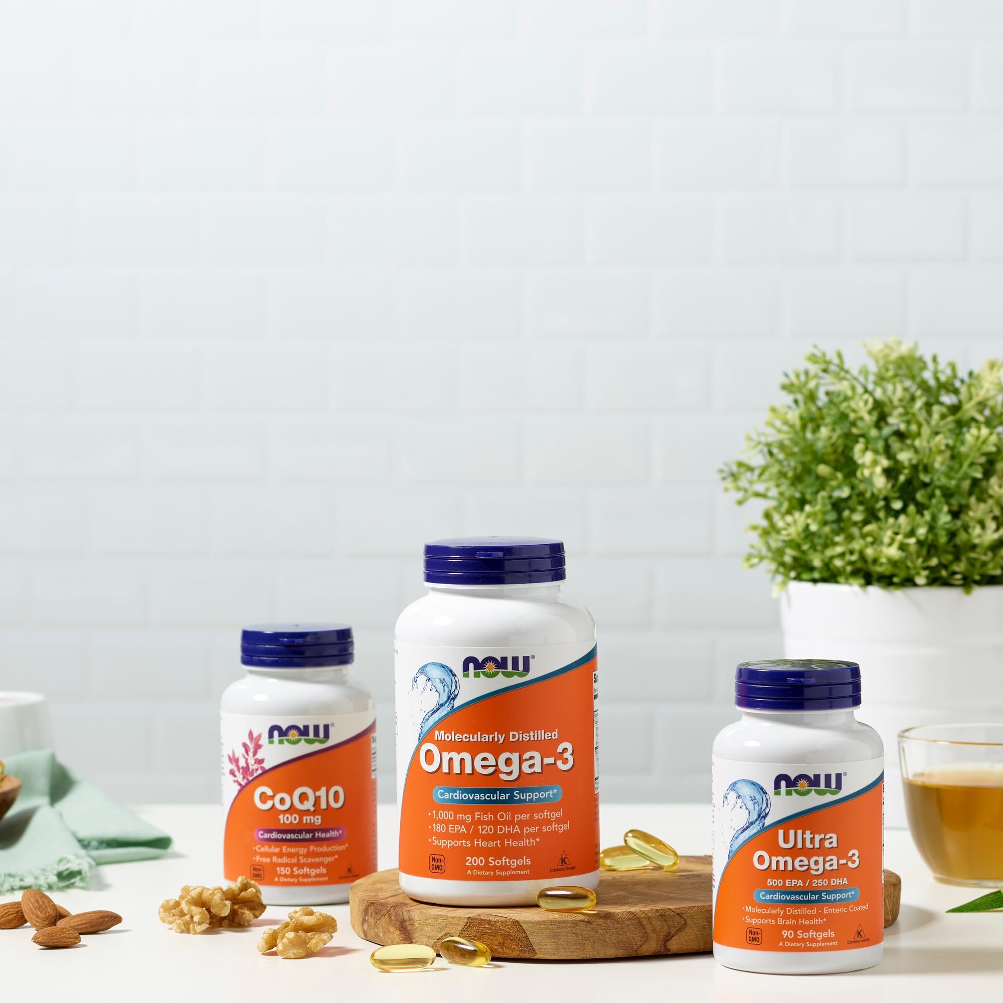 NOW Foods Supplements, Omega-3 180 EPA / 120 DHA, Molecularly Distilled, Cardiovascular Support*, 200 Softgels NOW Foods Au supplements