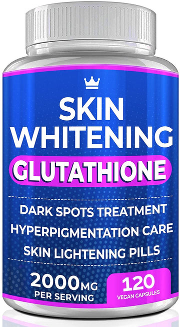 Glutathione Whitening Pills - 120 Capsules 2000mg Glutathione - Effective Skin Lightening NORTHERN CROWN COSMETICS Au supplements