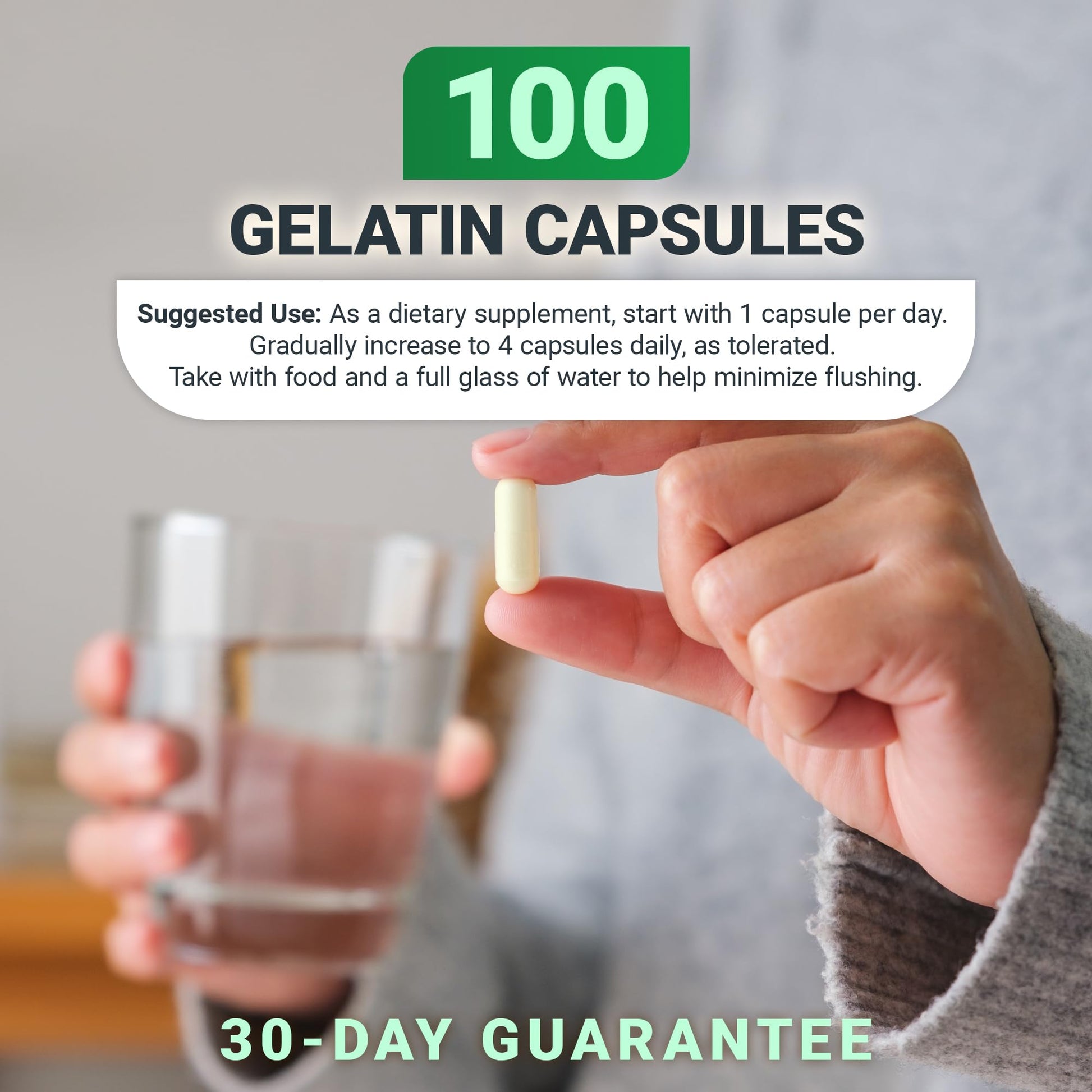 Dr. Berg Highly-Potent Niacin 500 mg – Now Only 125 mg per Capsule for Niacin Flush Tolerance Building – Gradually Increase to 500mg a Day – Vitamin B3 for Heart, Brain & Energy Support – 100 Capsules Dr. Berg Nutritionals Au supplements