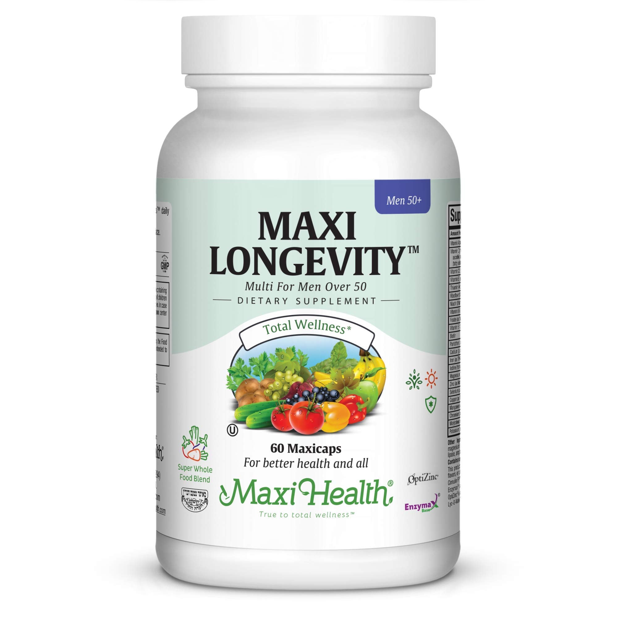 Mens Multivitamin 50 Plus – Daily Multivitamin for Men Over 50 with Vitamin B12, A, D, C, Zinc, Magnesium & More – Energy, Immune & Heart Support Mens Multi Vitamins - Non-GMO – 60 Capsules Maxi Health Au supplements