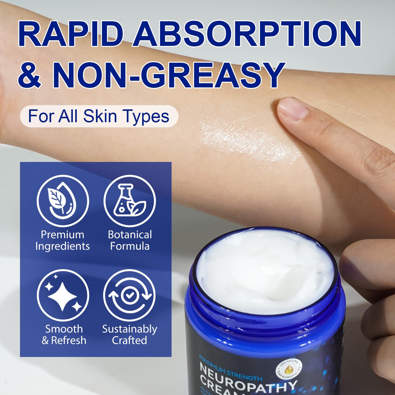 Neuropathy Cream Extra Strength 120g, Neuropathy Nerve Pain Relief Cream Contains Arnica, Vitamin B6 & Lavender, Deep Soothing & Moisturizing Aus Healthcare Au supplements