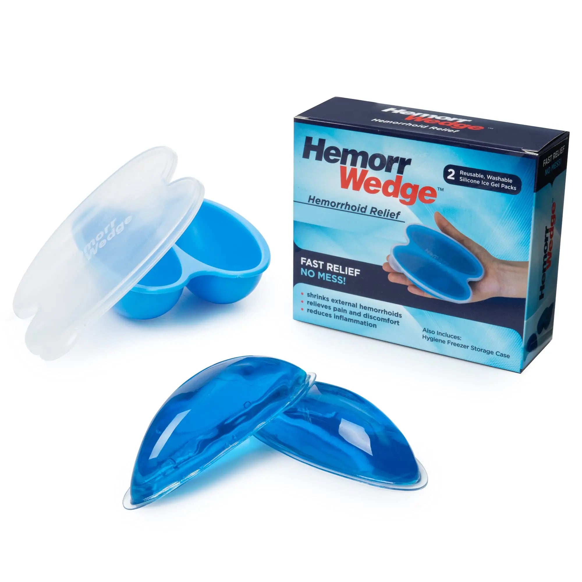 Hemorrwedge Hemorrhoid Ice Pack for Relief & Cooling Support – Twin Gel Pack with Hygienic Case – Reusable Cold Therapy for Hemorrhoids, Swelling, Postpartum & Discomfort – Water-Based Gel Hemorrwedge Au supplements