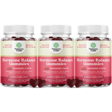 Hormone Balance for Women Gummies of All Ages - PMS Support Supplement for Women to Regulate Menstrual Cycle & Hormonal Balance Menopause & Mood Swings with Vitamin B6 & Dong Quai - 60 Chews - 3 pack Natures Craft Au supplements