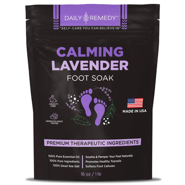 Calming Lavender Foot Soak with Epsom Salt, Made in USA, Foot Soak Soothes Sore Tired DAILY REMEDY Au supplements