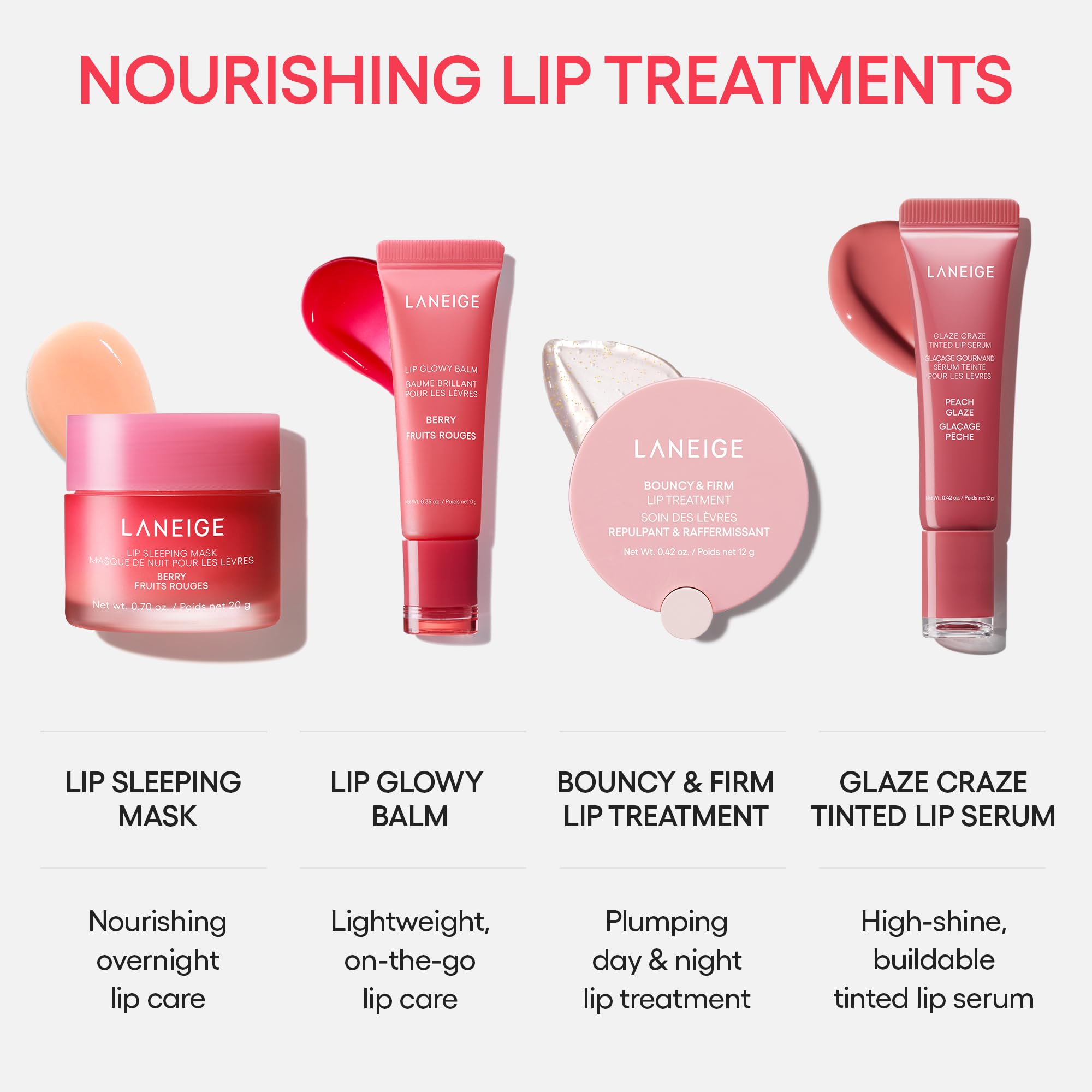 LANEIGE Glaze Craze Tinted Lip Serum, Raspberry Jam: Hydrating Lip Serum for Glossy, Nourished Lips with Plumping Polypeptides LANEIGE Au supplements