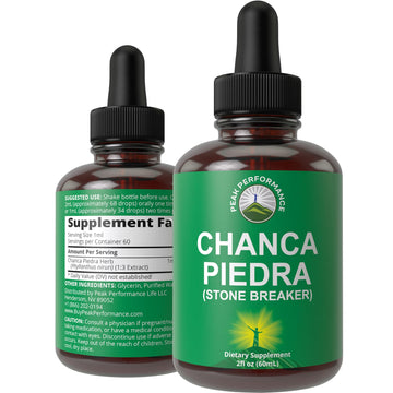 Chanca Piedra Liquid Drops. Stone Breaker - Advanced Kidney Stones Dissolver & Gallbladder Cleanse Support Supplement. USA Tested Chanca-Piedra Stonebreaker. Sugar Free, Gluten Free, Herbal Tincture Peak Performance Au supplements