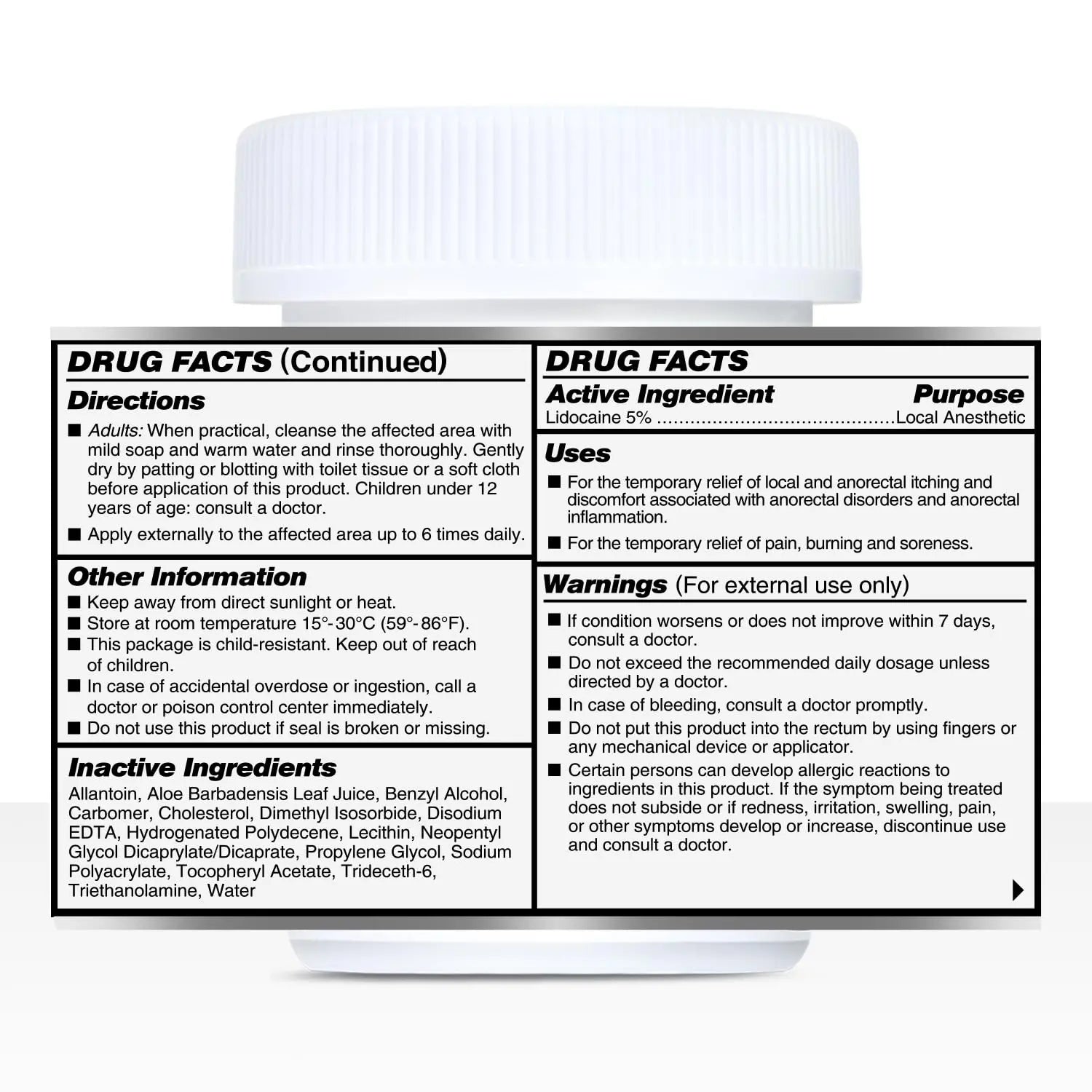 Quick Numb 5% Lidocaine Cream Maximum Strength Liposomal, Fast Itch Burn Pain Relief Cream with Aloe Allantoin Vitamin E, Gentle on Skin Support Healing Hemorrhoid Treatment 1.25 oz Clinical Resolution Au supplements