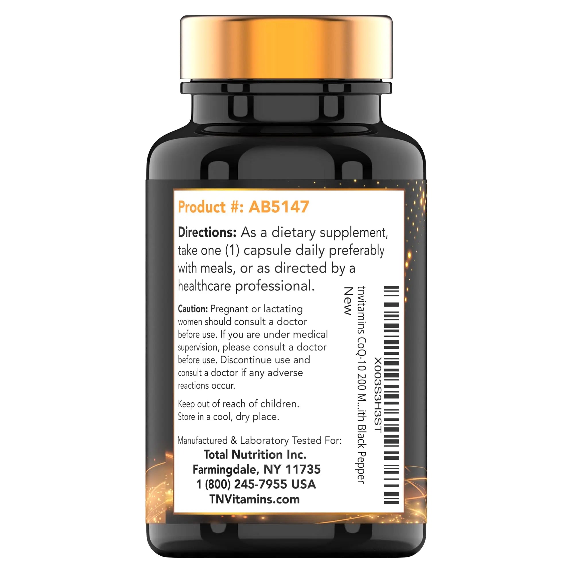 tnvitamins Ultra Potent CoQ-10 200 MG - 150 Capsules with Black Pepper Extract tnvitamins Au supplements