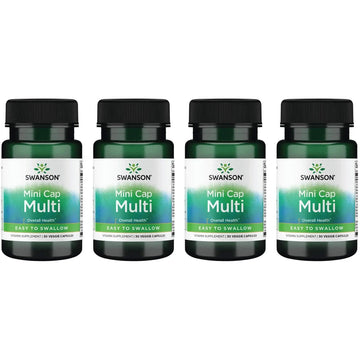 Swanson Daily Multivitamin Without Minerals 30 Veg Capsules (4 Pack) Swanson Au supplements
