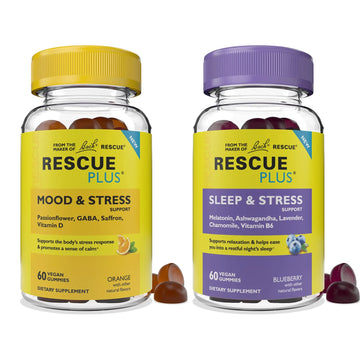 Bach RESCUE Plus Gummy Day & Night Bundle 2 x 60 Count RESCUE Au supplements