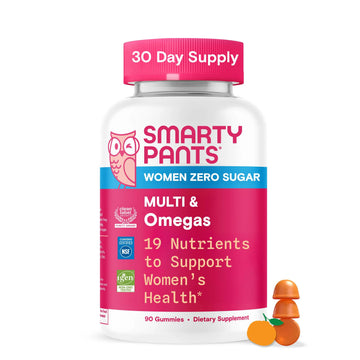 SmartyPants Zero Sugar Women’s Multivitamin Gummies: Biotin, Methylfolate, Omega 3 (ALA), Vitamin D3, C, Vitamin B12, B6, A, K, Zinc, Inositol SmartyPants Au supplements