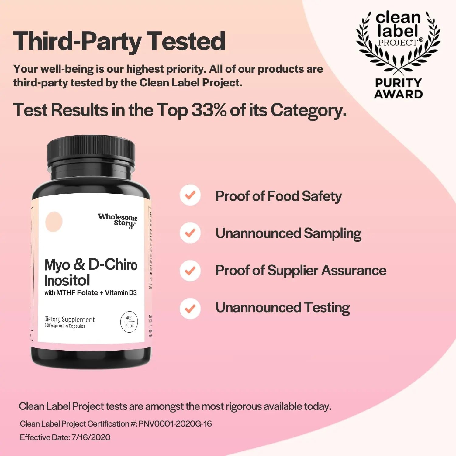 Myo-Inositol & D-Chiro Inositol Capsules with MTHF, Folate, Vitamin D| Support Wholesome Story Au supplements