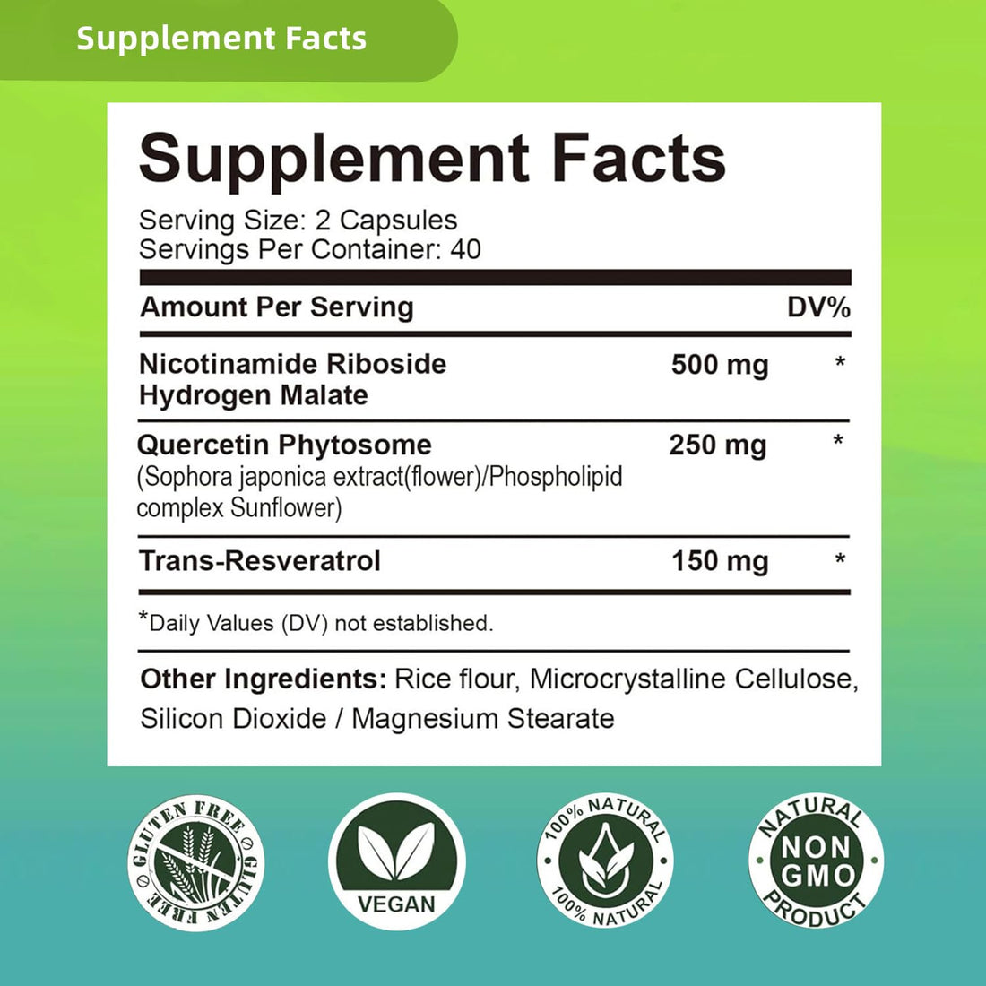 Renyqatt NAD+ Supplement - Liposomal Nicotinamide Riboside - Supplement for Anti-Aging, Energy, Focus - 80 Capsules（1B） Renyqatt Au supplements