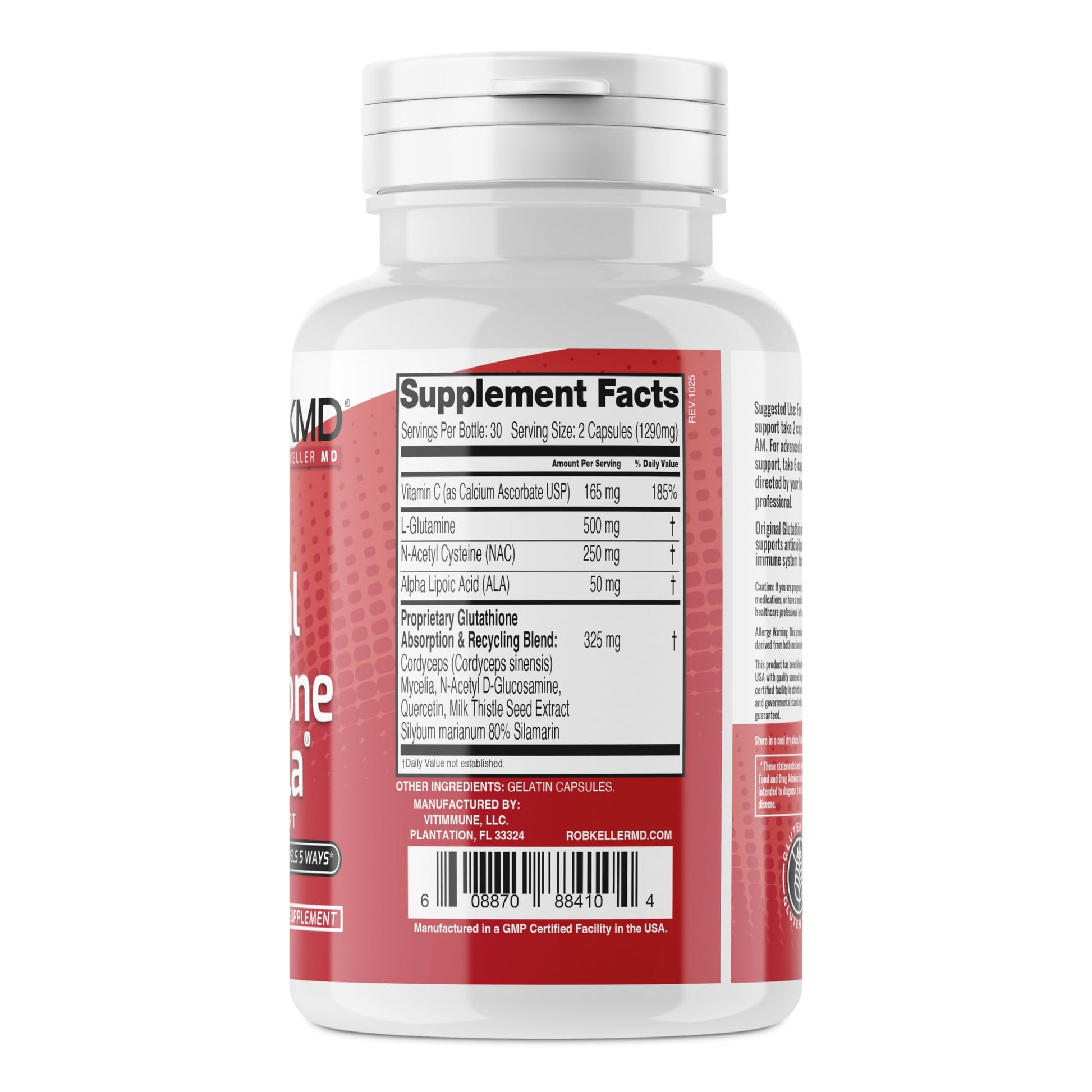 Original Glutathione Formula Essential Support, RobKellerMD, Advanced Antioxidant Formula, Helps Body Produce Glutathione Naturally for Detox, Immune Health, Mental Clarity, & Daily Wellness, 60 caps Rob Keller MD Au supplements