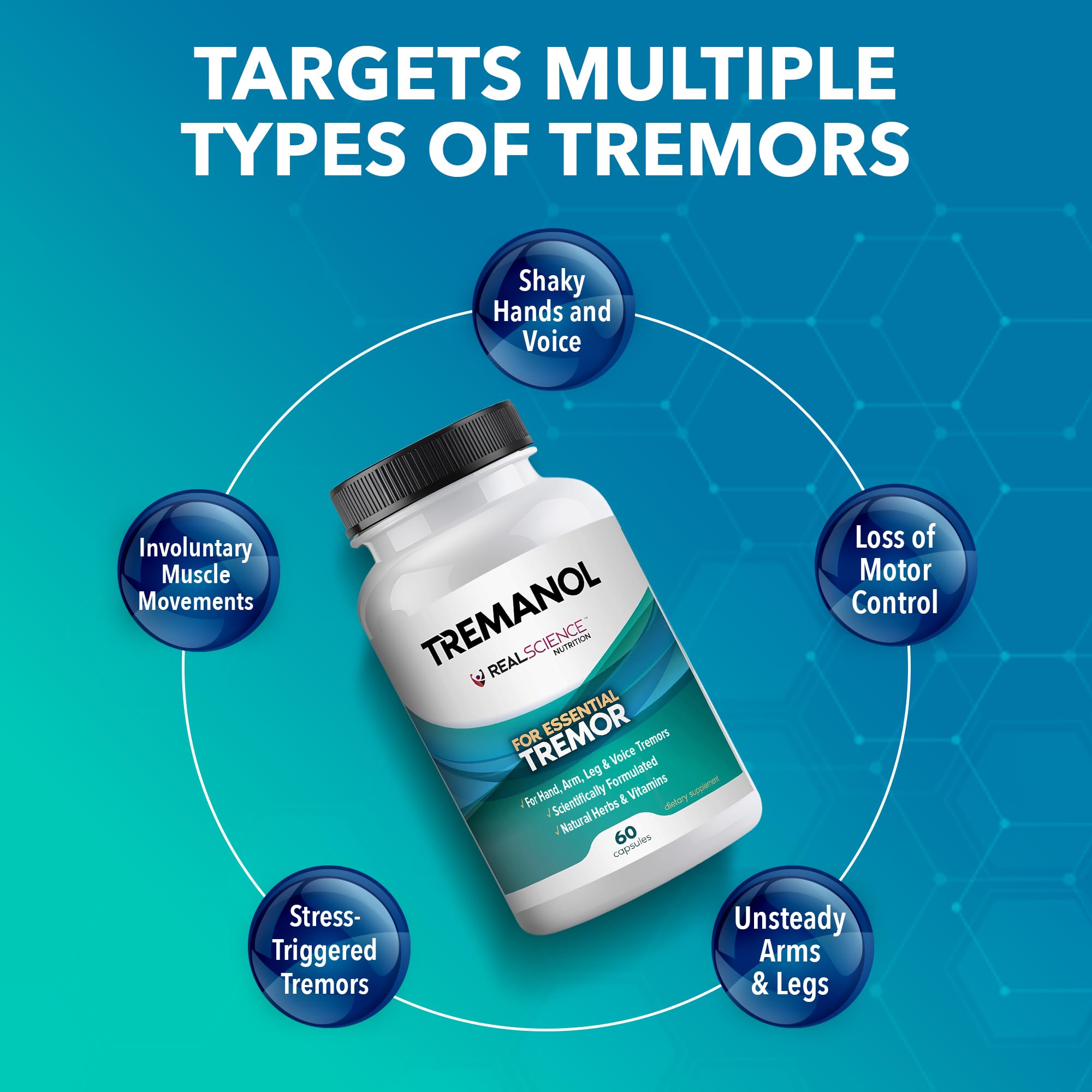 Tremanol Natural Aid Herbal Supplement – Includes Vitamin B2 & B12, Passionflower & Skullcap – 60 Caps (Pack of 3) – Made in USA Tremanol Au supplements