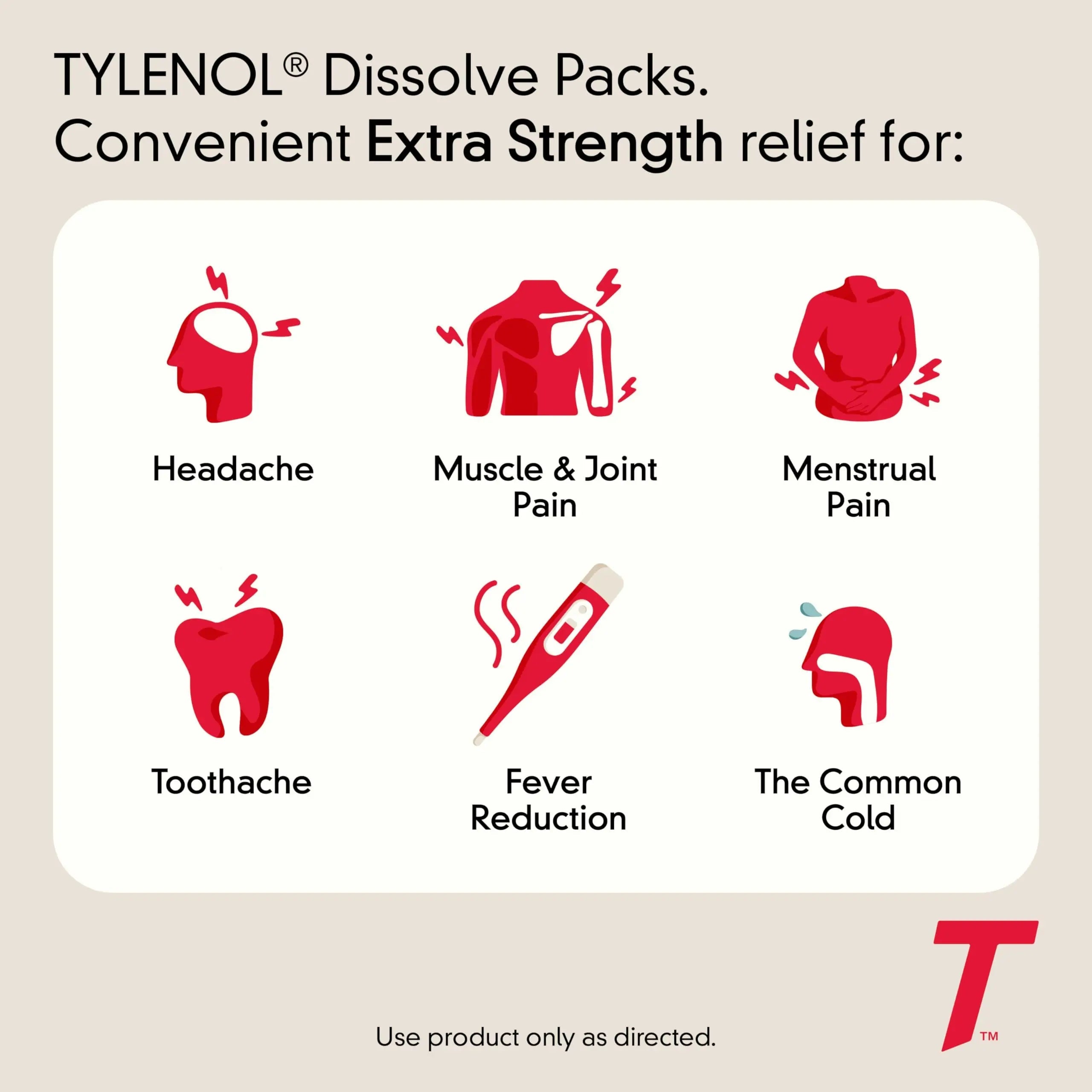 Tylenol Extra Strength Dissolve Powder Packs, 500 mg Acetaminophen Pain Reliever & Fever Reducer Medicine, Fast Relief for Minor Aches & Pains, Ibuprofen- & Aspirin-Free, On-the-Go Berry Flavor, 32 Ct Tylenol Au supplements