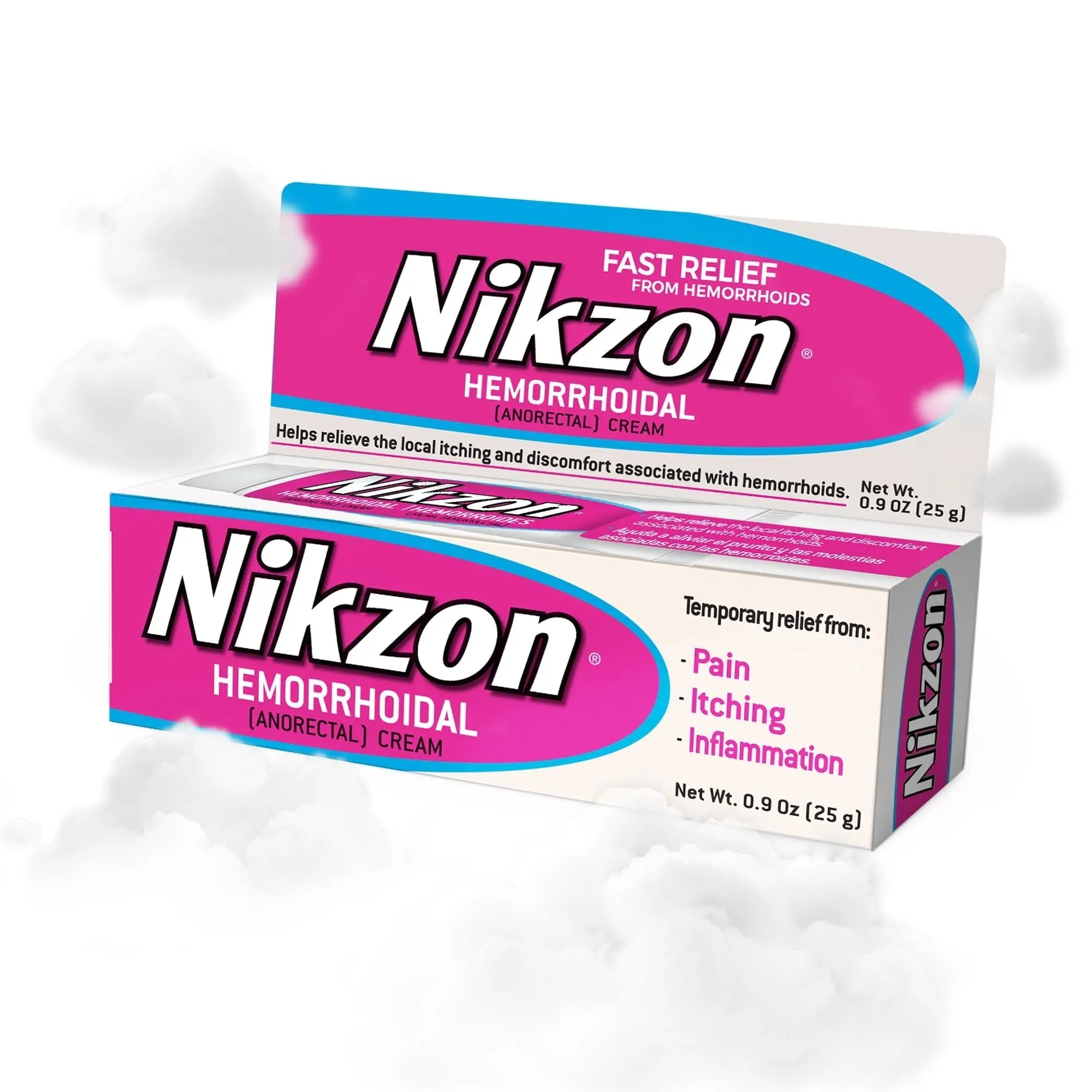 Nikzon Hemorrhoid Cream | Double Effect for Pain & Swelling, Numbs Irritated Anorectal Area, Soothing & Fast-Acting Formula, Dual-Action Hemorrhoid Treatment, 0.9 Oz, 1-Pack Nikzon Au supplements