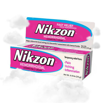 Nikzon Hemorrhoid Cream | Double Effect for Pain & Swelling, Numbs Irritated Anorectal Area, Soothing & Fast-Acting Formula, Dual-Action Hemorrhoid Treatment, 0.9 Oz, 1-Pack Nikzon Au supplements