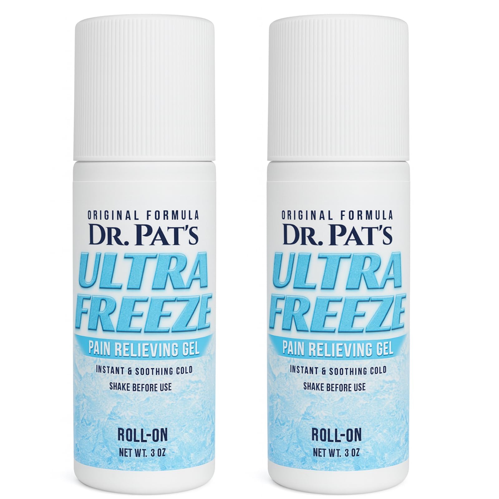 Ultra Freeze Roll-On Pain Relief Gel (3oz) - Joint & Muscle Therapy Rub for Arthritis, Neuropathy, Foot, and Joint - Cooling Topical Anti-Inflammatory (2 Pack) Ultra Freeze Au supplements