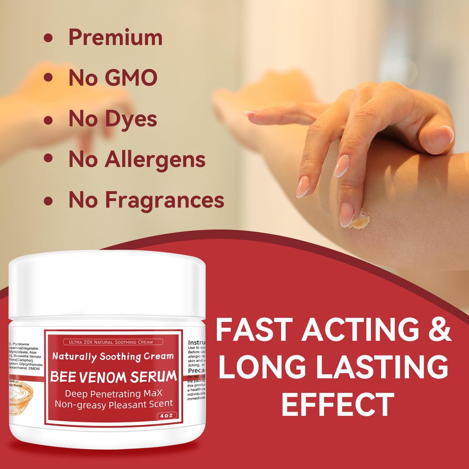 AEROMAXX Bee Venom Muscle & Joint Cream, 10X Ultra Strength Care Ointment, Natural Organic Formula, for Shoulder, Back, Neck, Hands, Knuckles, Elbows, Feet, Leg, Knees, Ankle, Adults, Seniors AEROMAXX Au supplements