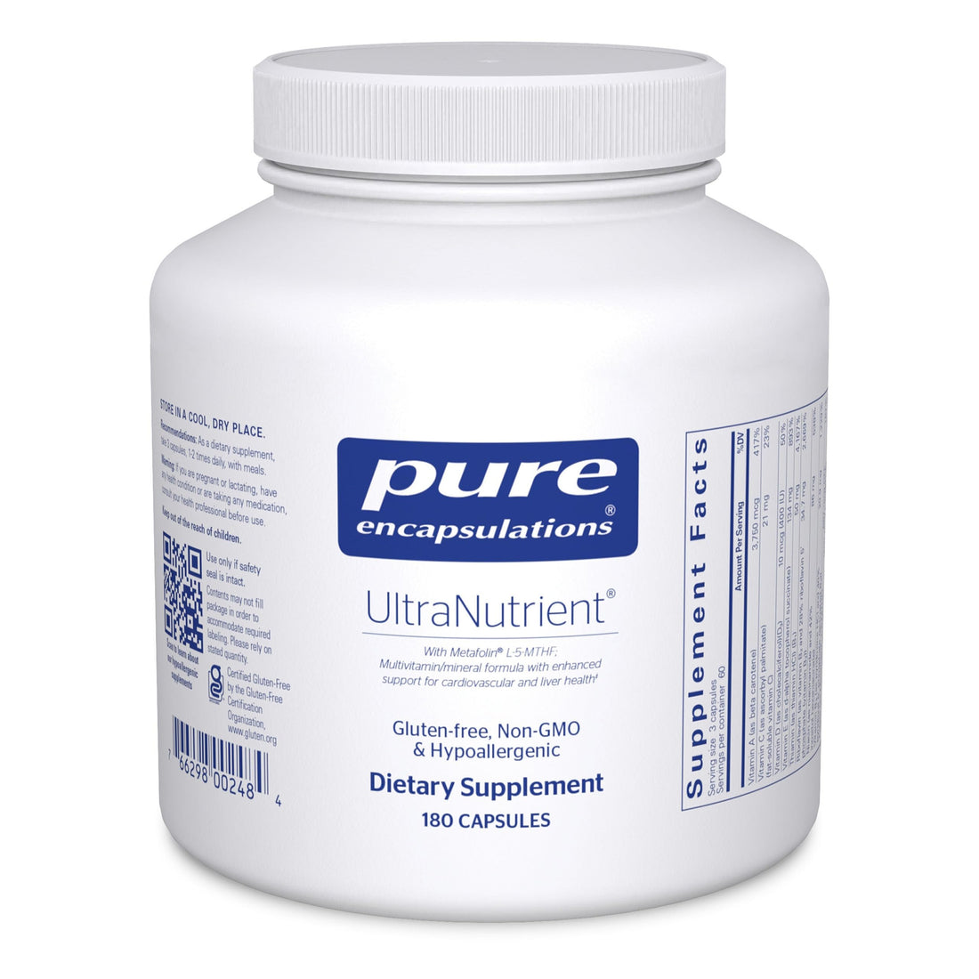 Pure Encapsulations UltraNutrient - Minerals & Multivitamins - Supports Liver & Heart Health* - Supplement for Antioxidants - with Vitamin C, CoQ10 & More - Gluten Free - 180 Capsules Pure Encapsulations Au supplements