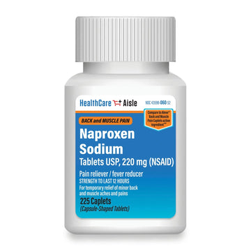 HealthCareAisle Naproxen Sodium, 220 mg - 225 caplets - Back and Muscle Pain Reliever, Up to 12 Hours of Relief HealthCareAisle Au supplements