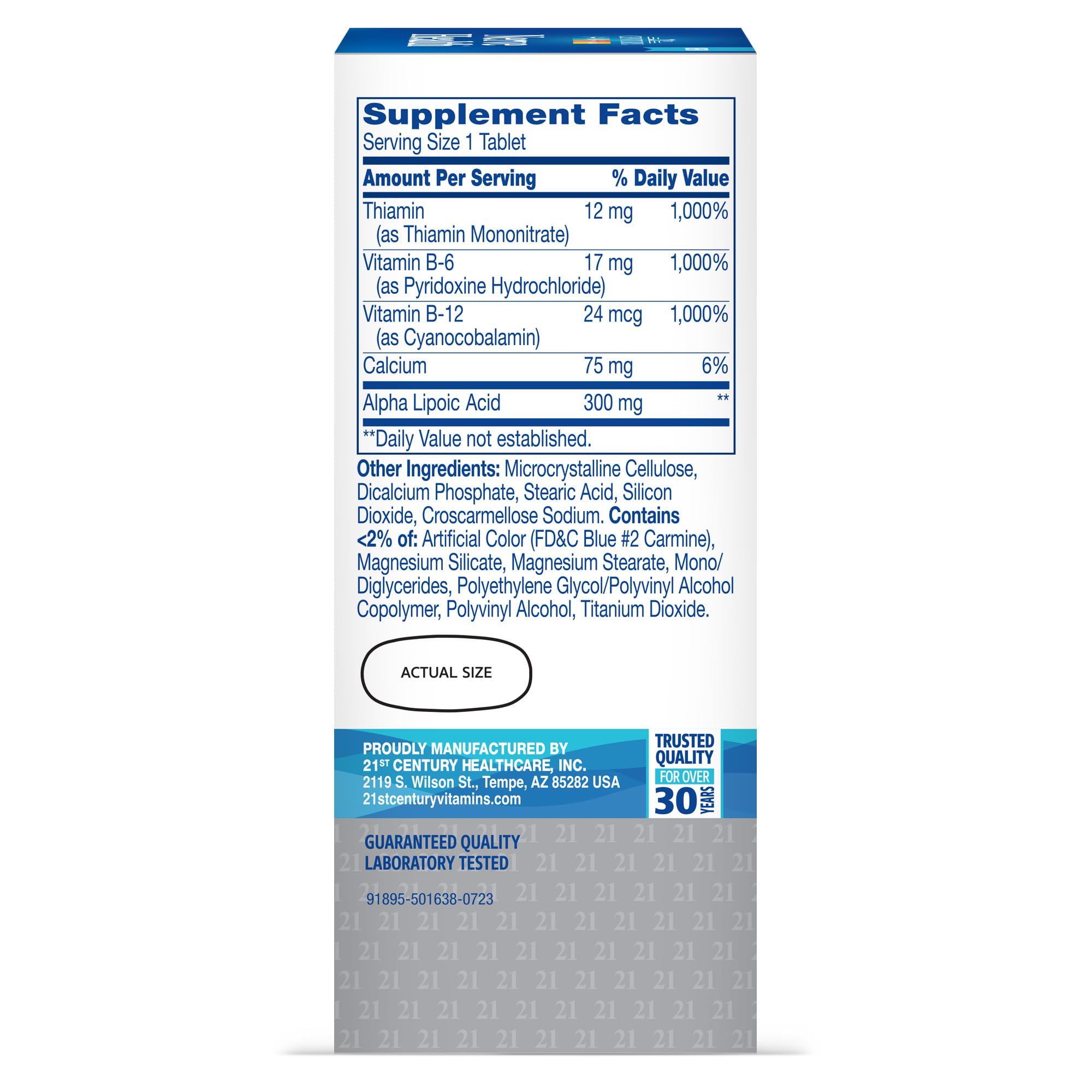 21st Century Nerve Health Tablets (30 Count), Alpha Lipoic Acid 300mg, B1, B6, & B12 Vitamins for Nerve Function Support, Antioxidant ALA Supplement, Gluten Free. Non-GMO, & Vegan 21st Century Au supplements