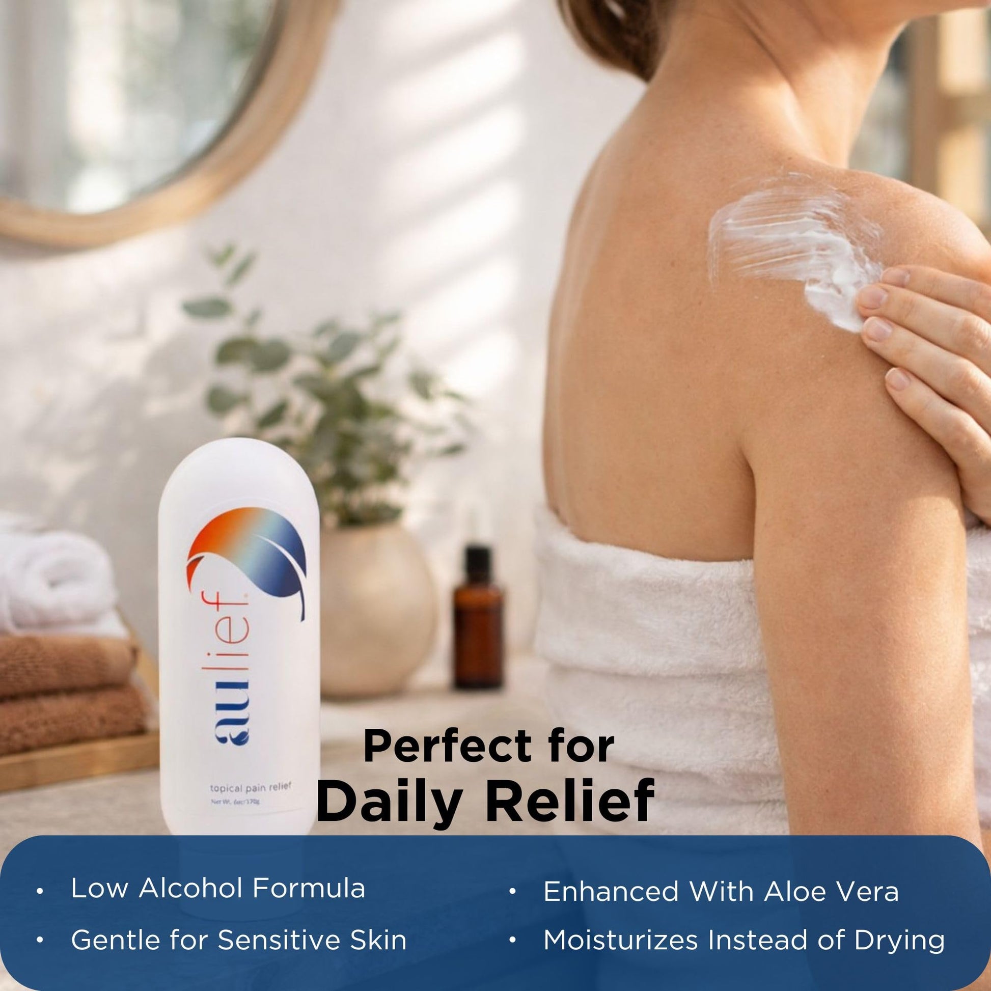 China-Gel Aulief Pain Relief Cream Arthritis & Muscle Rub for Sore Muscles & Joint Pain, Neck, Knee & Back Aches, Premium Mint Green Topical Gel, 4 oz Jar China-Gel Au supplements