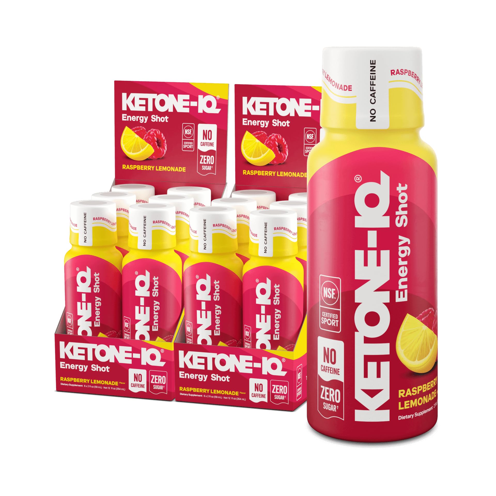 Ketone-IQ No Caffeine Performance Energy Shots – Ketone Fuel for Focus & Endurance, Metabolism Support, 10g Ketones, 12 Pack (Raspberry Lemonade) Ketone-IQ Au supplements