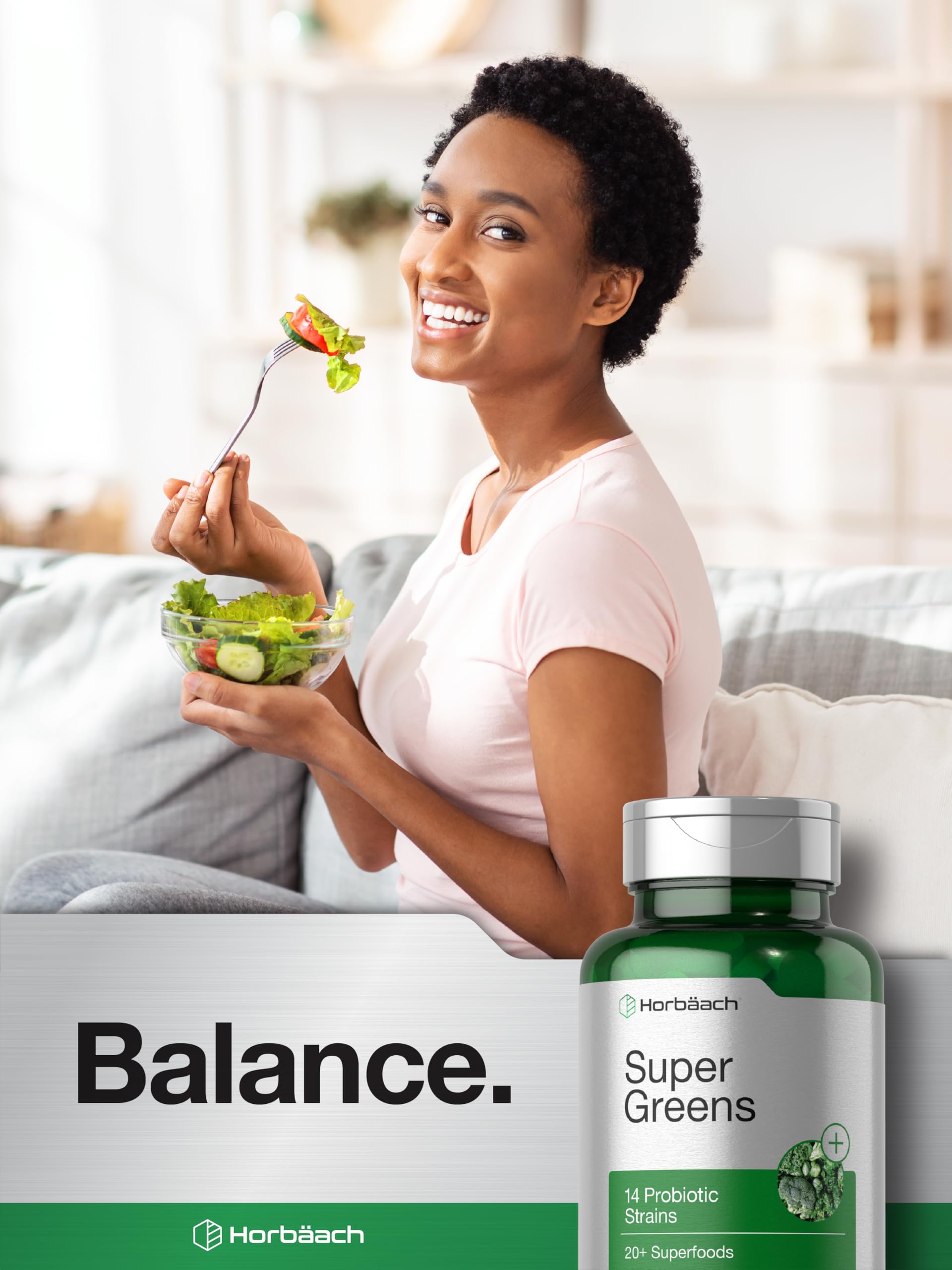 Horbäach Super Greens Supplement with Probiotics | 150 Caplets | Non-GMO, and Gluten Free Horbäach Au supplements