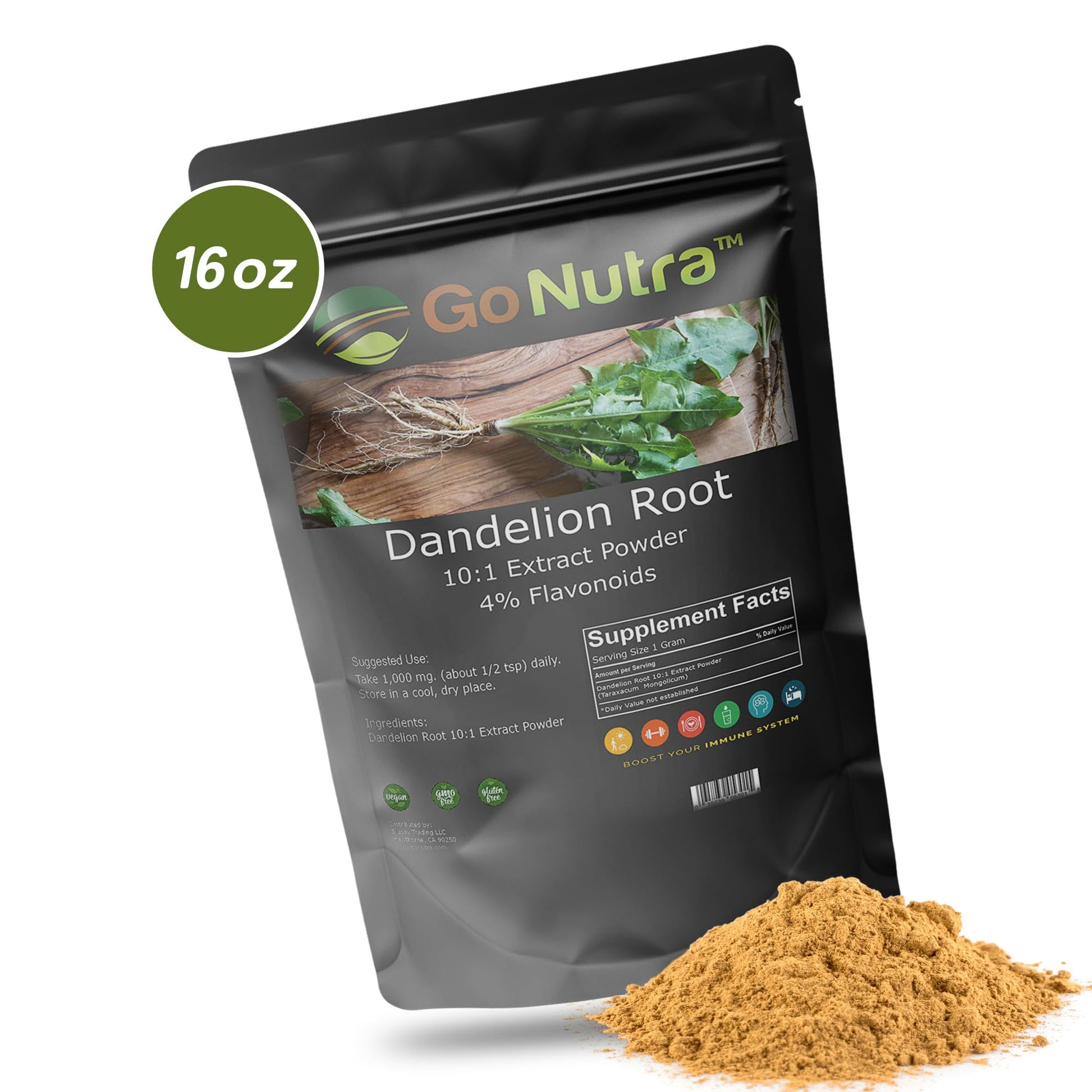Go Nutra - Dandelion Root Powder, Potent 10:1 Dandelion Root Extract with 4% Flavonoids Go Nutra Au supplements