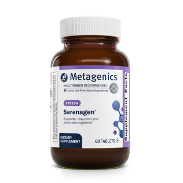 Metagenics Serenagen Supplement - Herbal Stress Management with Asian Ginseng & Chinese Herbs - Supports Calm, Focus, Energy & Sleep* - Non-GMO, Gluten-Free, Vegetarian - 60 Tablets Metagenics Au supplements