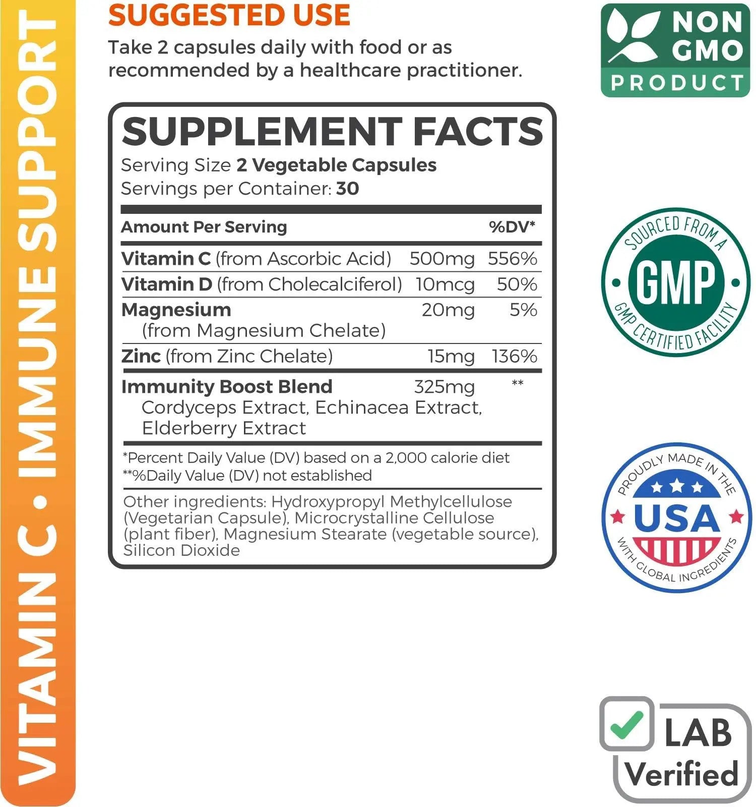 Super Greens & Vitamin C (1-Month Supply) Greens & C Synergy Bundle of Organic Super Greens Powder - Complete Superfood (60 Capsules) & & Vitamin C Immune Support (60 Vegetarian Caps)(Non-GMO) Healths Harmony Au supplements