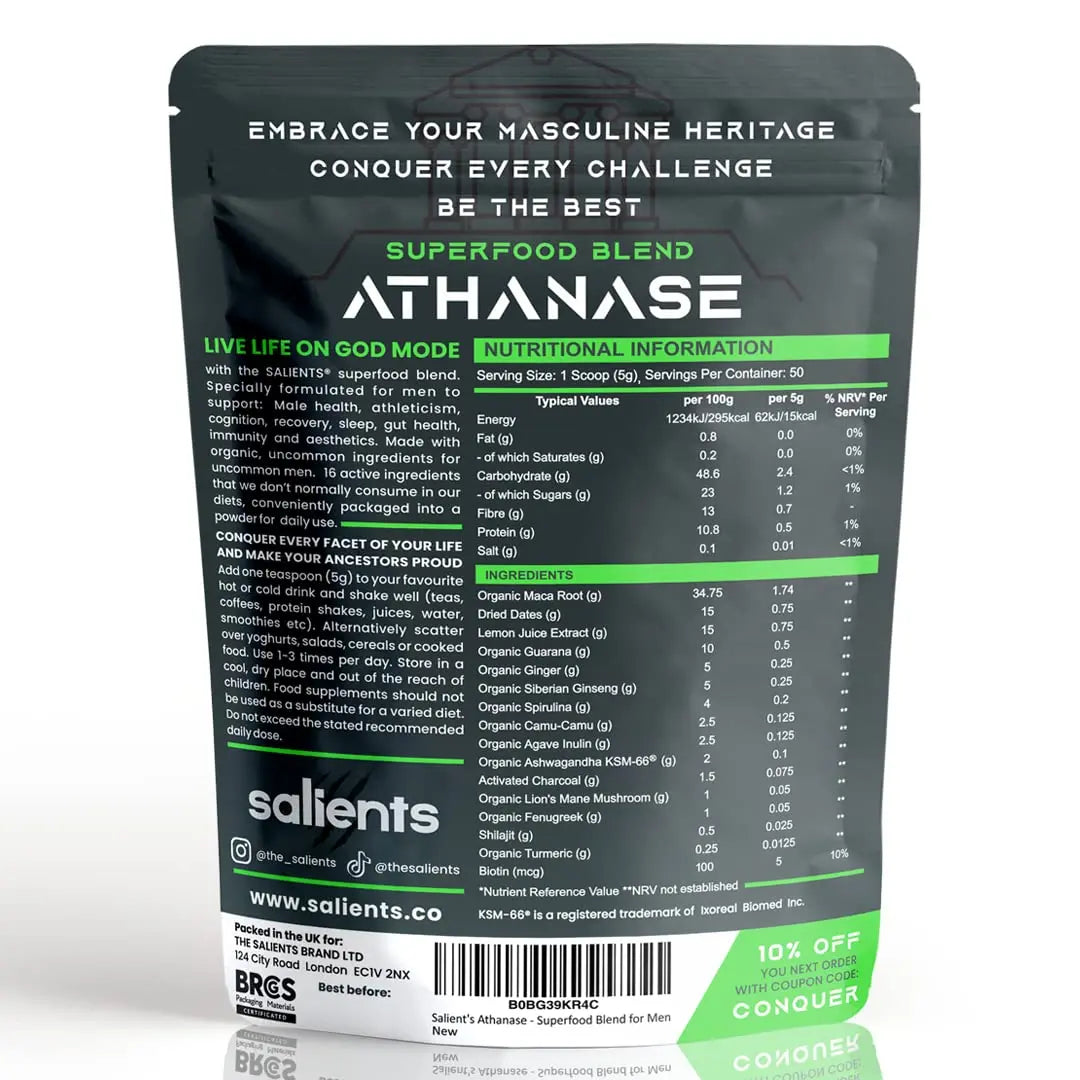 SALIENTS® ATHANASE® | Men's Super Greens Powder | Superfood Powder Blend Salients Au supplements