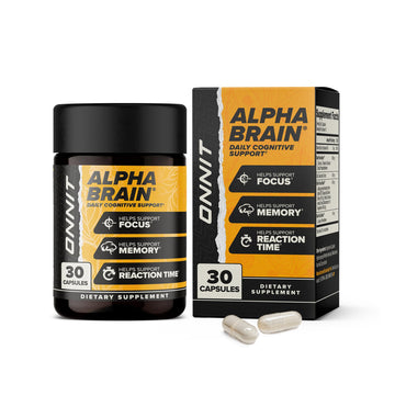 ONNIT Alpha Brain Nootropic Brain Supplement for Men and Women, IGEN Non-GMO Tested, Memory, Mental Clarity, Cognitive Support and Focus Capsules with L-Theanine and Vitamin B6, 30 Count ONNIT Au supplements