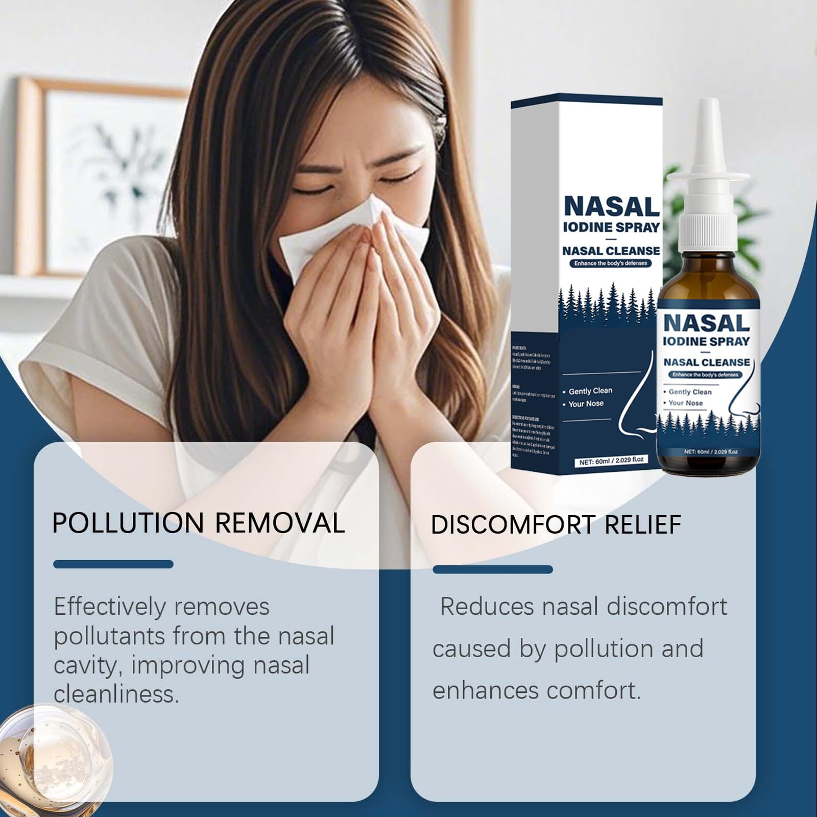 VIPUDA Nutramd Iodine Nasal Spray, Cleanses & Refreshes Your Nasal Passages, Iodine & Fulvic Acid Blend, 100% Natural Mineral Formula – 60 ml/2.029 fl.oz (1pc) VIPUDA Au supplements