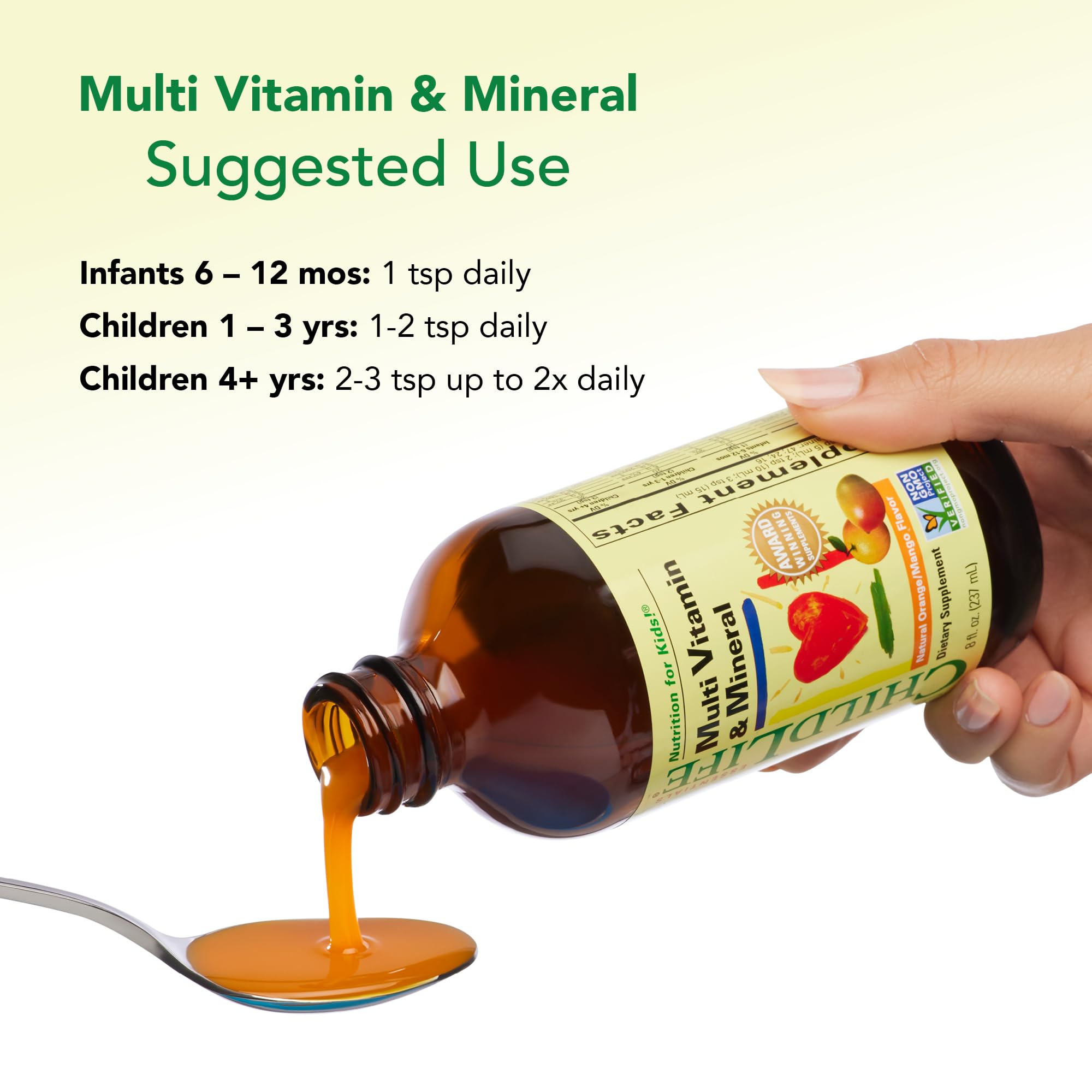CHILDLIFE ESSENTIALS Kids Multivitamin & Mineral - Kids Vitamins, Liquid Multivitamin for Kids, Toddler Multivitamins, Liquid Vitamins, Baby Multivitamin - Natural Orange & Mango, 8 Fl Oz (Pack of 2) CHILDLIFE ESSENTIALS Au supplements
