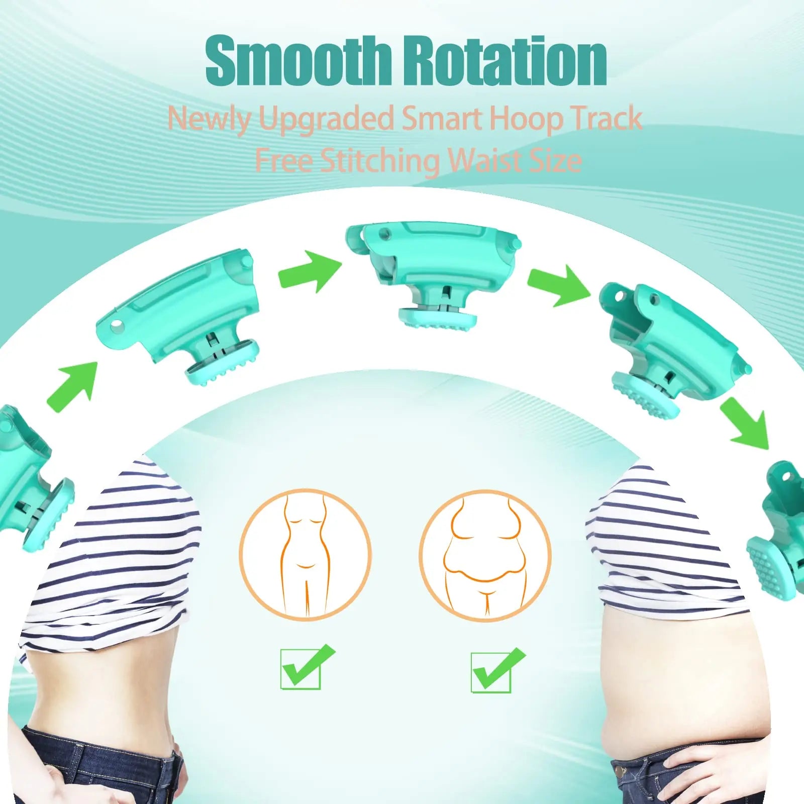 OurStarry 32 Knots Weighted Workout Hoop Plus Size, Smart Waist Exercise Ring OurStarry Au supplements